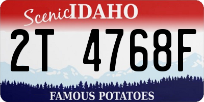 ID license plate 2T4768F