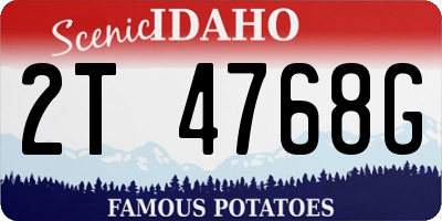 ID license plate 2T4768G
