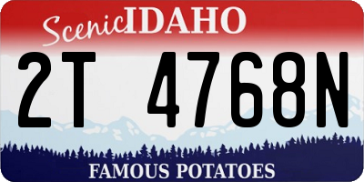 ID license plate 2T4768N