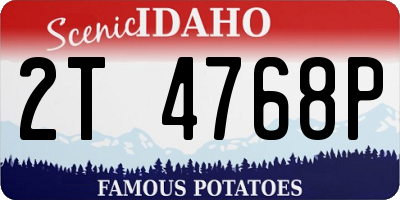 ID license plate 2T4768P