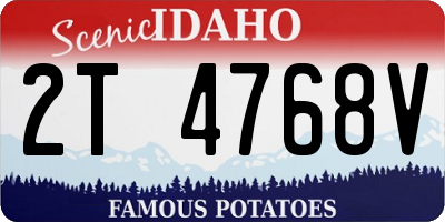 ID license plate 2T4768V