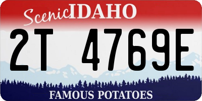 ID license plate 2T4769E