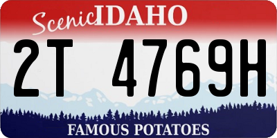 ID license plate 2T4769H