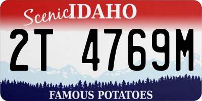 ID license plate 2T4769M