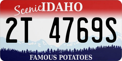 ID license plate 2T4769S