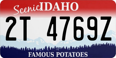 ID license plate 2T4769Z