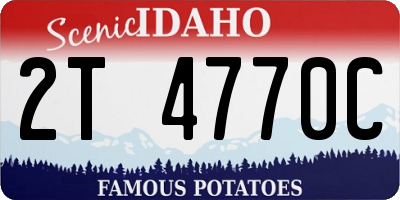 ID license plate 2T4770C