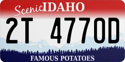 ID license plate 2T4770D
