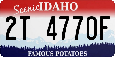 ID license plate 2T4770F