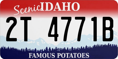 ID license plate 2T4771B