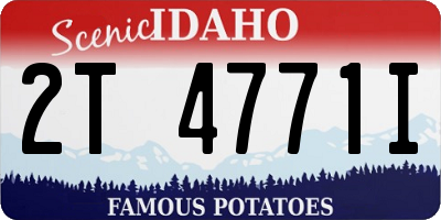 ID license plate 2T4771I