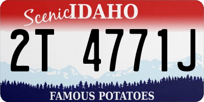 ID license plate 2T4771J
