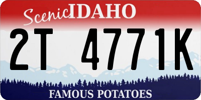 ID license plate 2T4771K