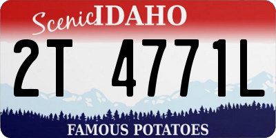 ID license plate 2T4771L