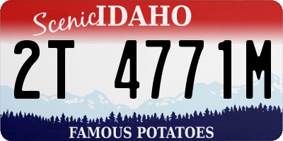 ID license plate 2T4771M