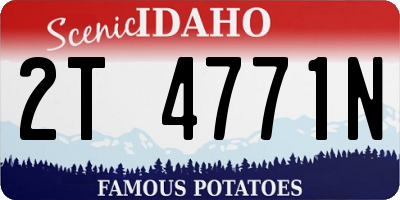 ID license plate 2T4771N