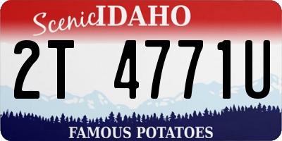 ID license plate 2T4771U