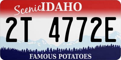 ID license plate 2T4772E