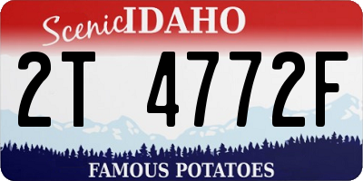 ID license plate 2T4772F