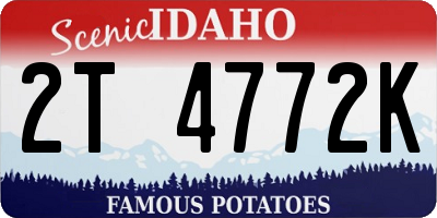 ID license plate 2T4772K