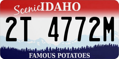 ID license plate 2T4772M
