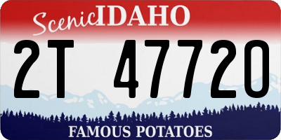 ID license plate 2T4772O