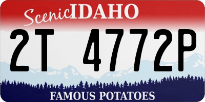 ID license plate 2T4772P