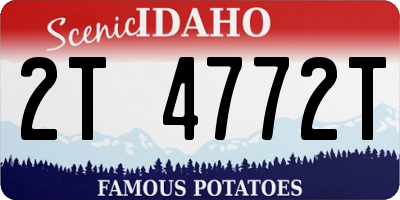 ID license plate 2T4772T