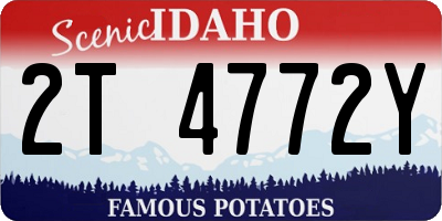 ID license plate 2T4772Y