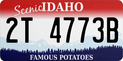 ID license plate 2T4773B