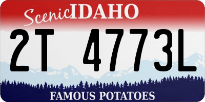 ID license plate 2T4773L