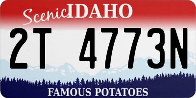 ID license plate 2T4773N
