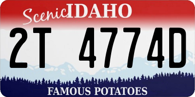 ID license plate 2T4774D