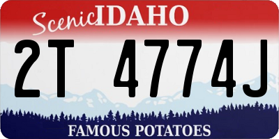 ID license plate 2T4774J