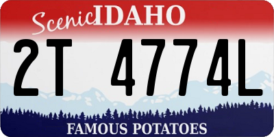 ID license plate 2T4774L