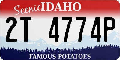 ID license plate 2T4774P
