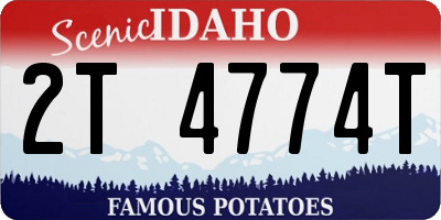 ID license plate 2T4774T