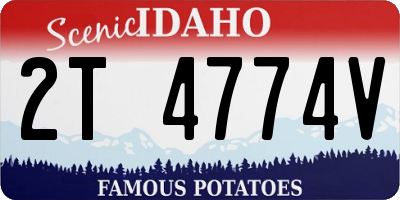ID license plate 2T4774V