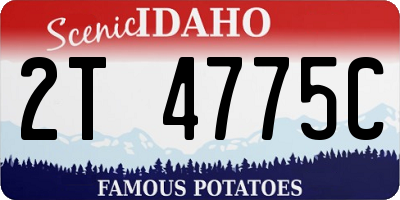 ID license plate 2T4775C