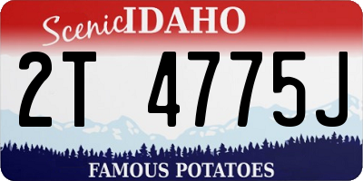 ID license plate 2T4775J