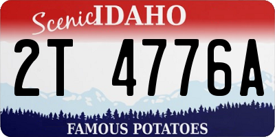 ID license plate 2T4776A