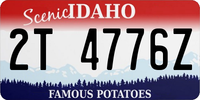 ID license plate 2T4776Z