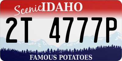 ID license plate 2T4777P