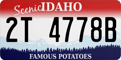 ID license plate 2T4778B