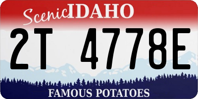 ID license plate 2T4778E