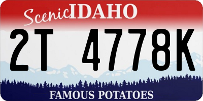 ID license plate 2T4778K