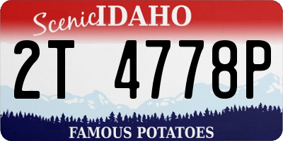 ID license plate 2T4778P