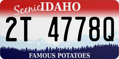 ID license plate 2T4778Q