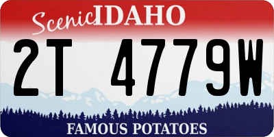ID license plate 2T4779W