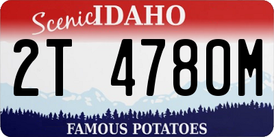 ID license plate 2T4780M